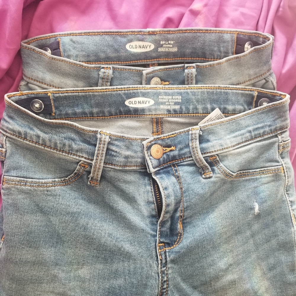 Lot of 2 Old Navy Jeggings Youth Size 12 Skinny Jeans